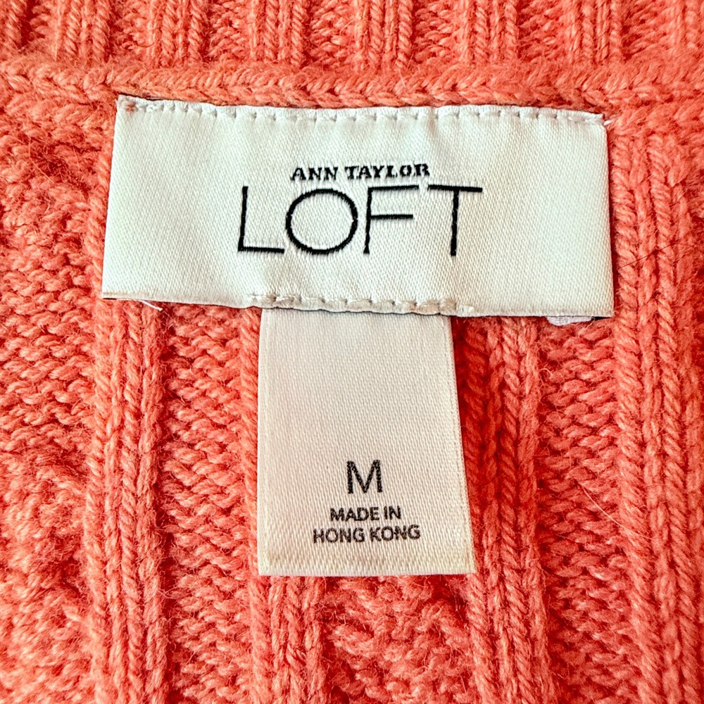 Vintage Y2K Ann Taylor LOFT Rabbit Hair Blend Sweater Made in Hong Kong - Picture 6 of 8